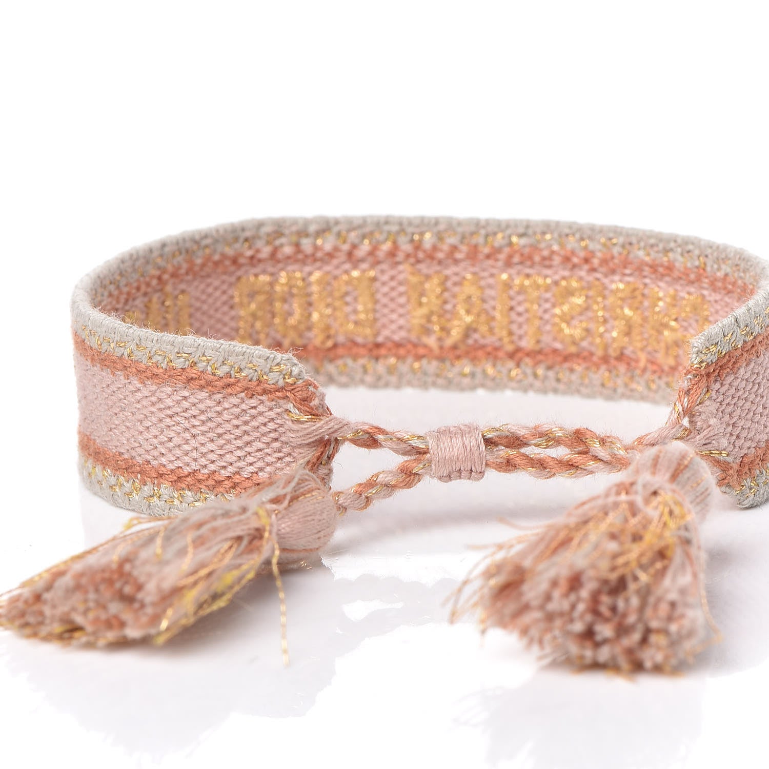Christian Dior Woven Cotton J'Adior Friendship Bracelet Set Nude 4 of 6