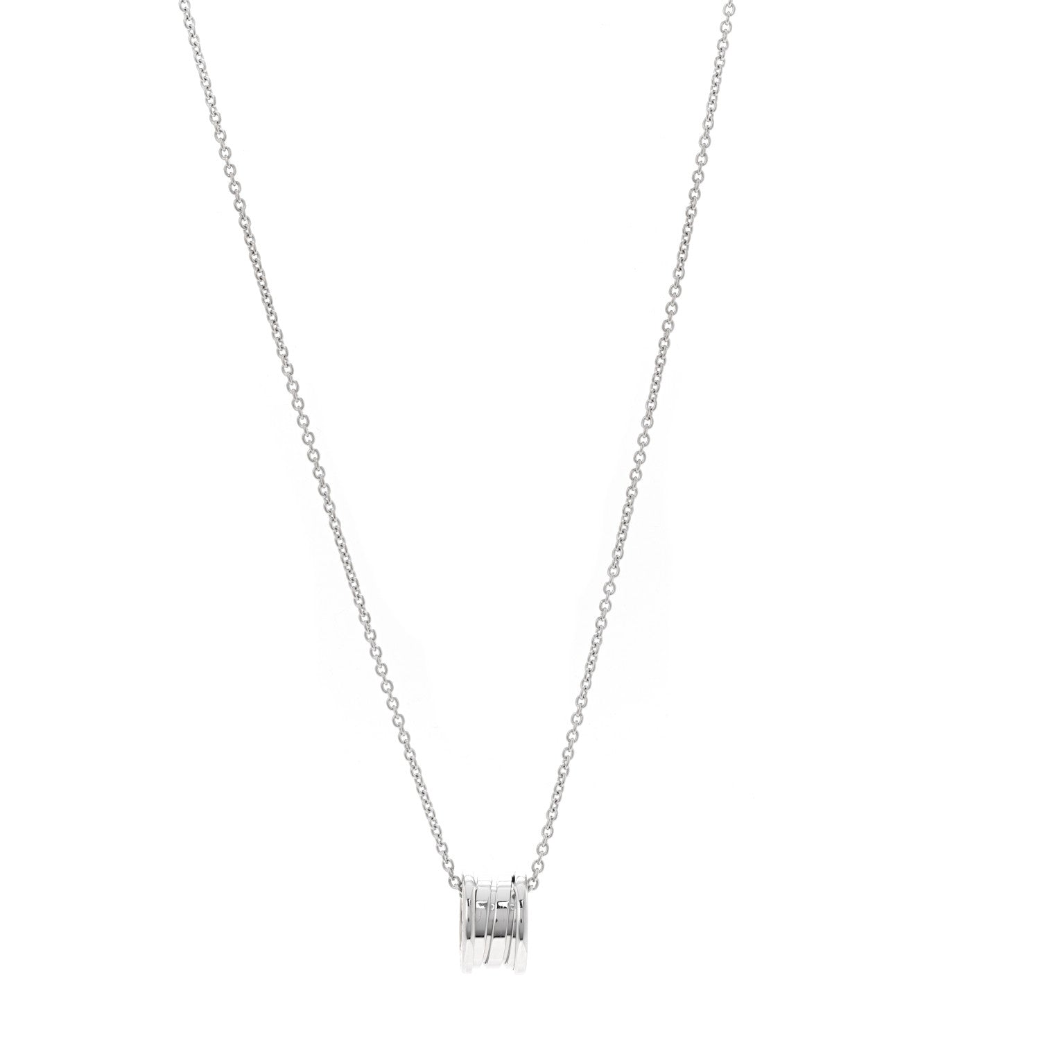 Bulgari 18K White Gold B.Zero1 Pendant Necklace 1 of 4