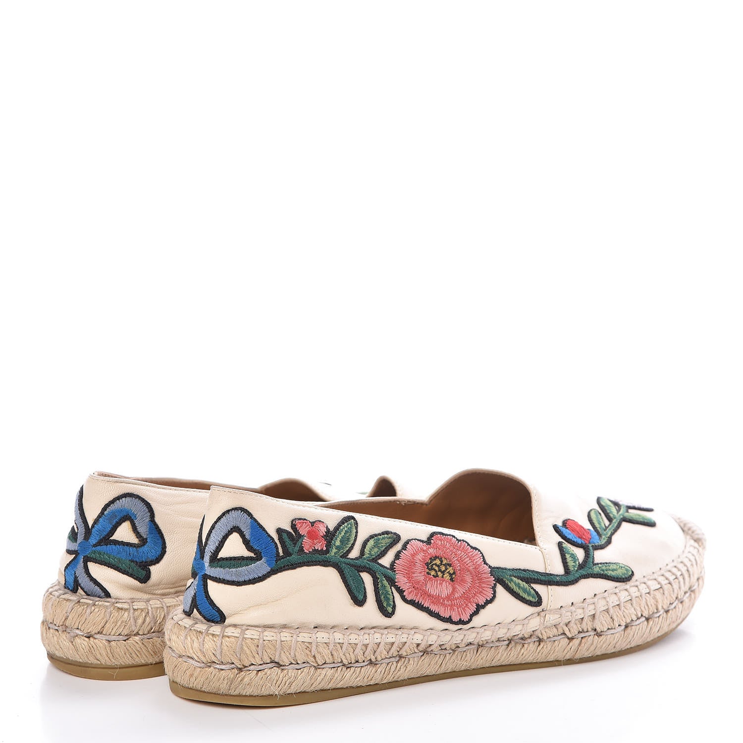 Gucci Nappa Ophelia Espadrilles 37.5 Mystic White 4 of 11