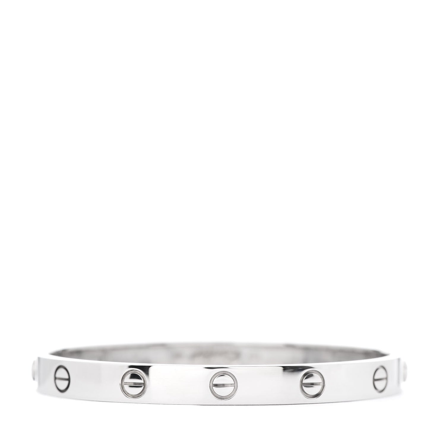 18K White Gold LOVE Bracelet 17