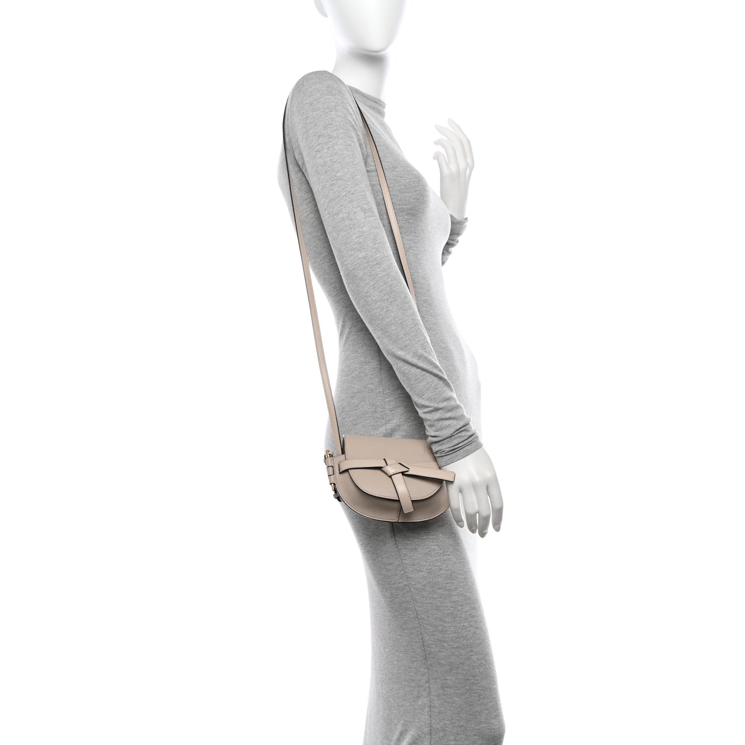 Loewe Grained Calfskin Mini Gate Crossbody Bag Light Oat 2 of 10
