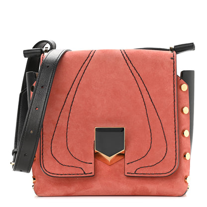 Jimmy Choo Suede Lockett XB Crossbody Bag Coral 1 of 9