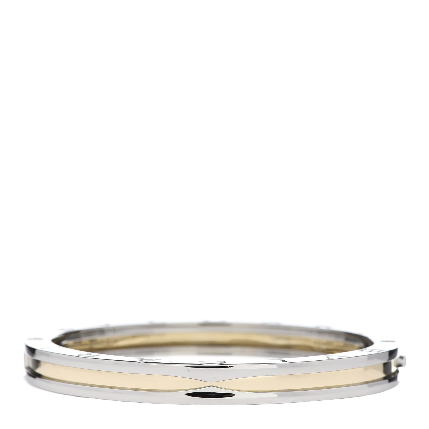 Bulgari 18K Yellow Gold Stainless Steel B.Zero1 Bangle Bracelet 1 of 6