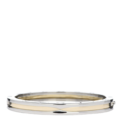 Bulgari 18K Yellow Gold Stainless Steel B.Zero1 Bangle Bracelet 1 of 6