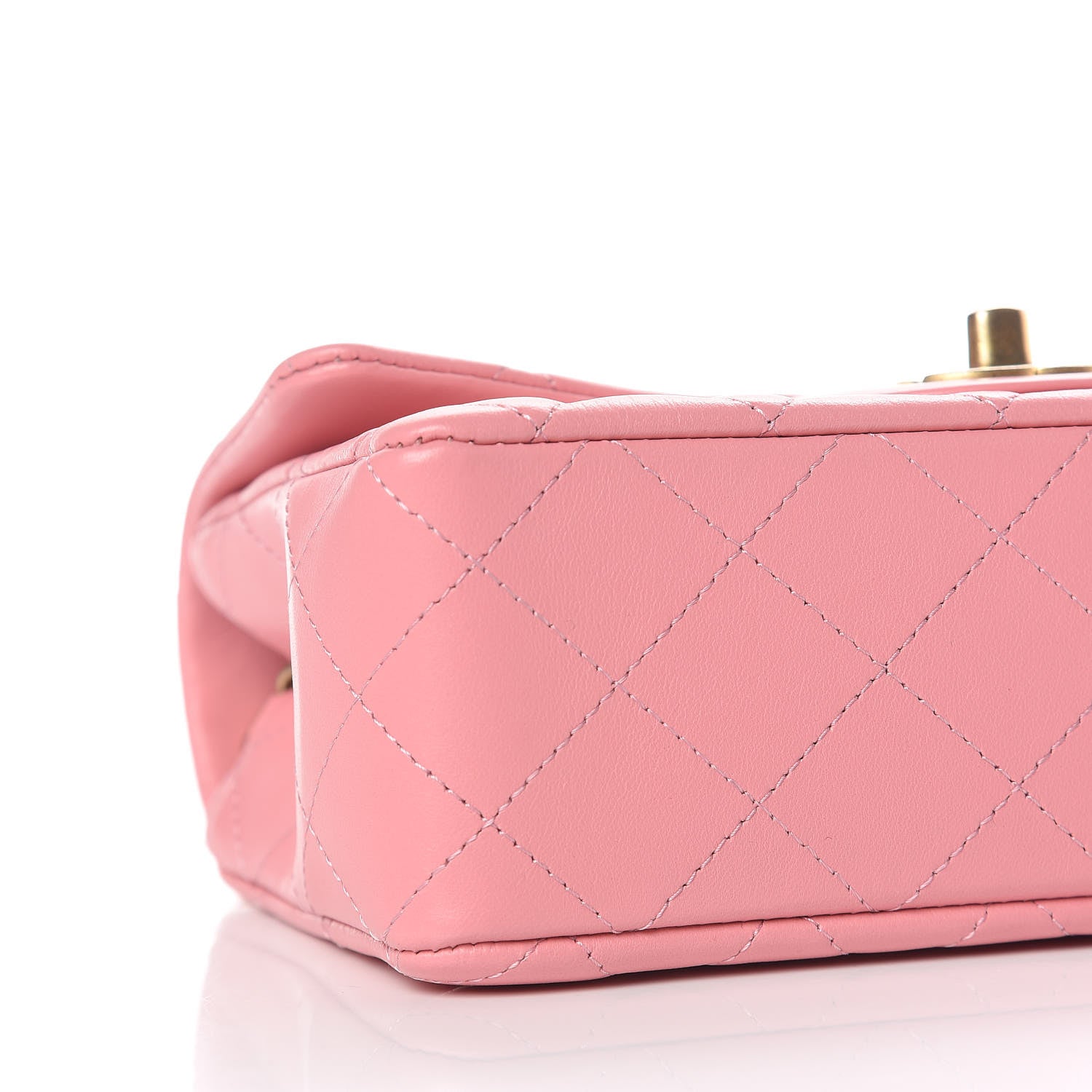 Chanel Lambskin Quilted Mini Rectangular Flap Pink 5 of 12