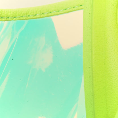 Christian Louboutin Iridescent PVC Loubi Duniss 100 Slingback Sandals 36 Fluo Yellow 9 of 12