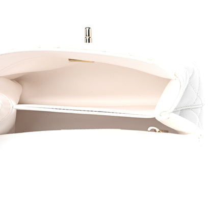 Chanel Caviar Quilted Extra Mini Coco Handle Flap White 5 of 10