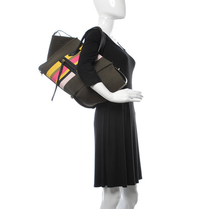 Celine Canvas Striped Medium Phantom Luggage Multicolor 2 of 8