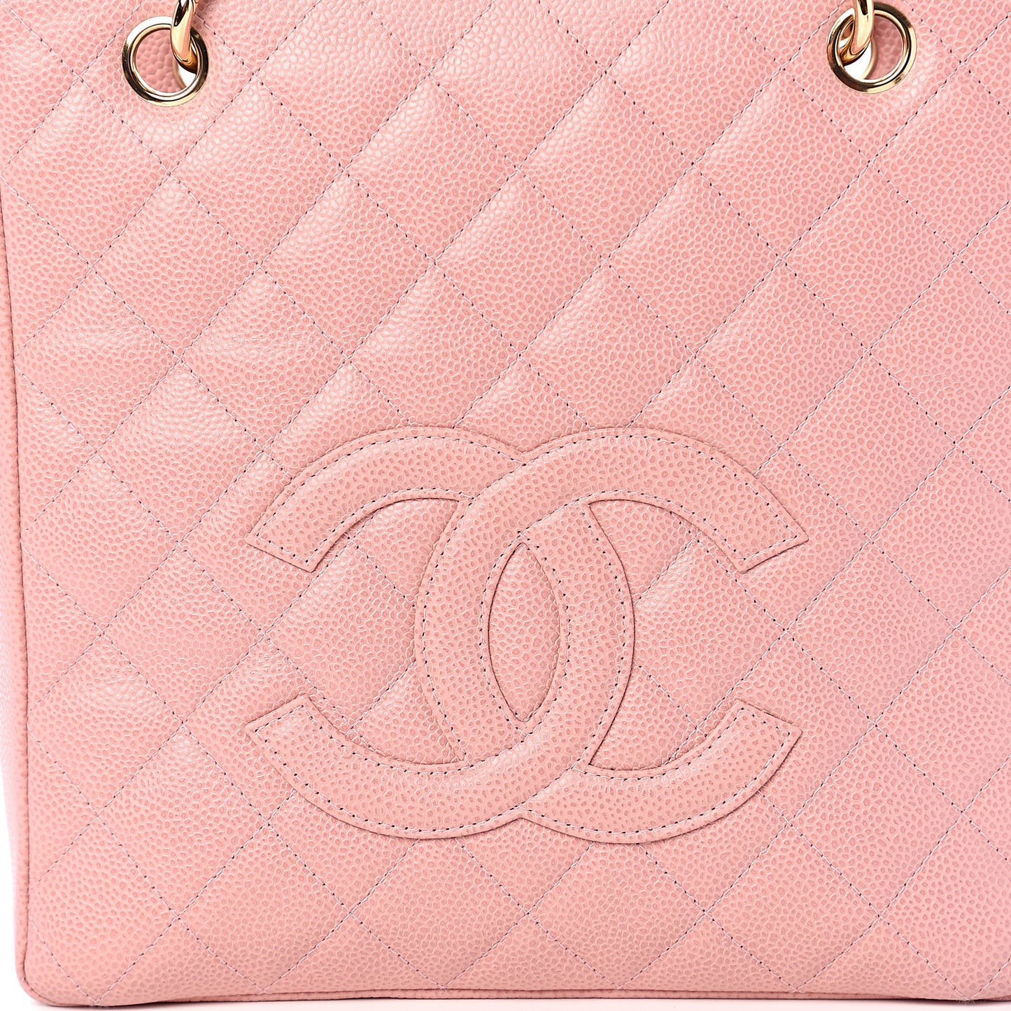 Caviar Quilted Petit Shopping Tote PST Pink