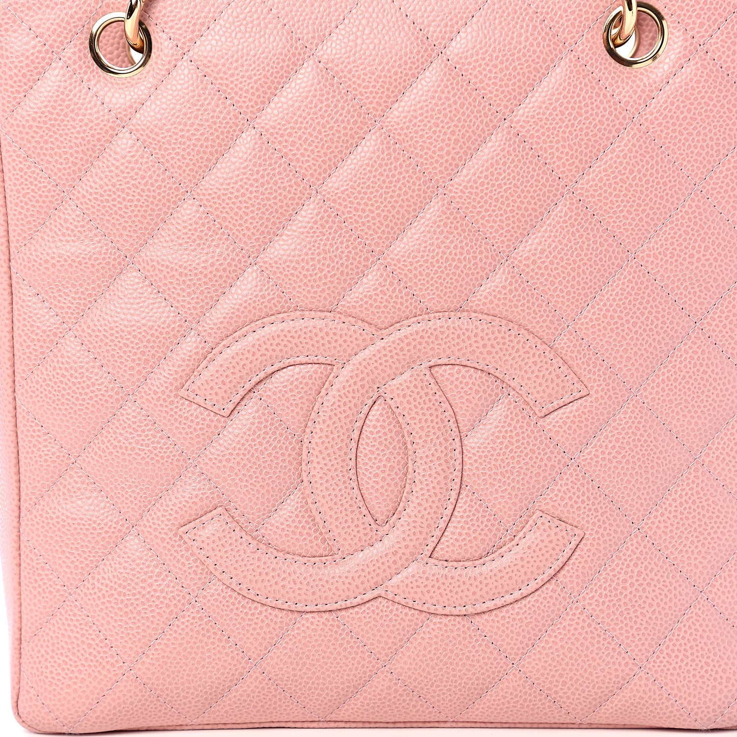 Chanel Caviar Quilted Petit Shopping Tote PST Pink 9 of 9
