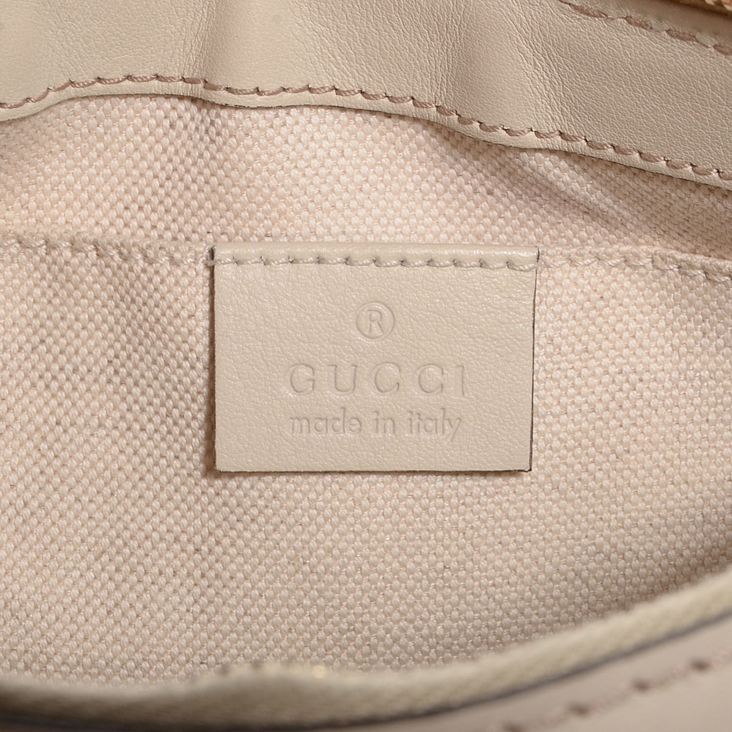 Gucci Guccissima Small Mayfair Bow Detail Shoulder Bag Off White 6 of 9
