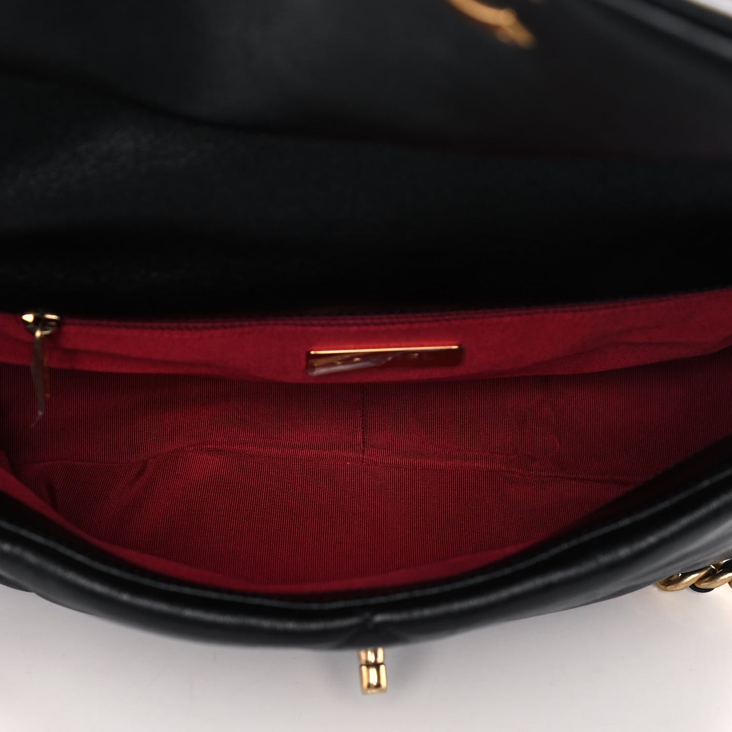 Goatskin Quilted Large Chanel 19 Flap Black