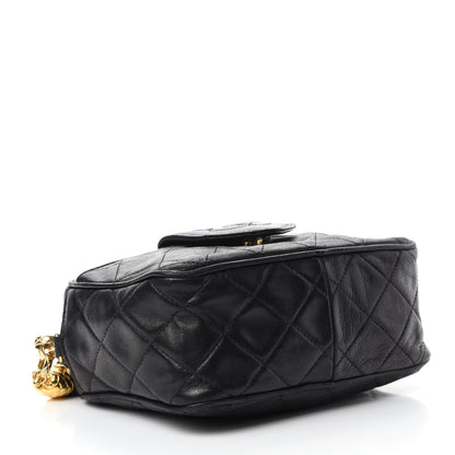 Chanel Lambskin Quilted CC Tassel Camera Bag Black 4 of 11