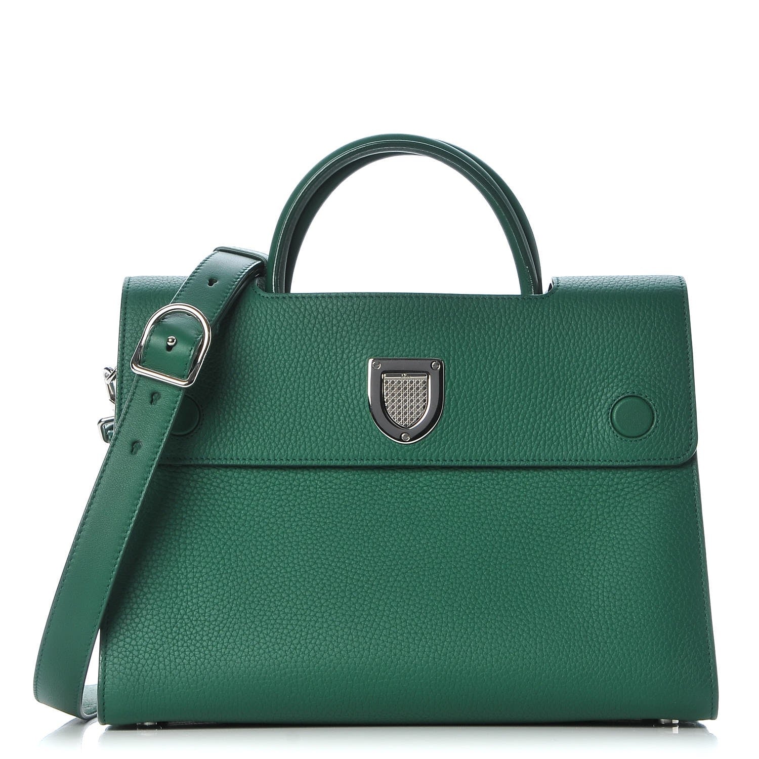 Christian Dior Grained Calfskin Medium Diorever Flap Green 1 of 8