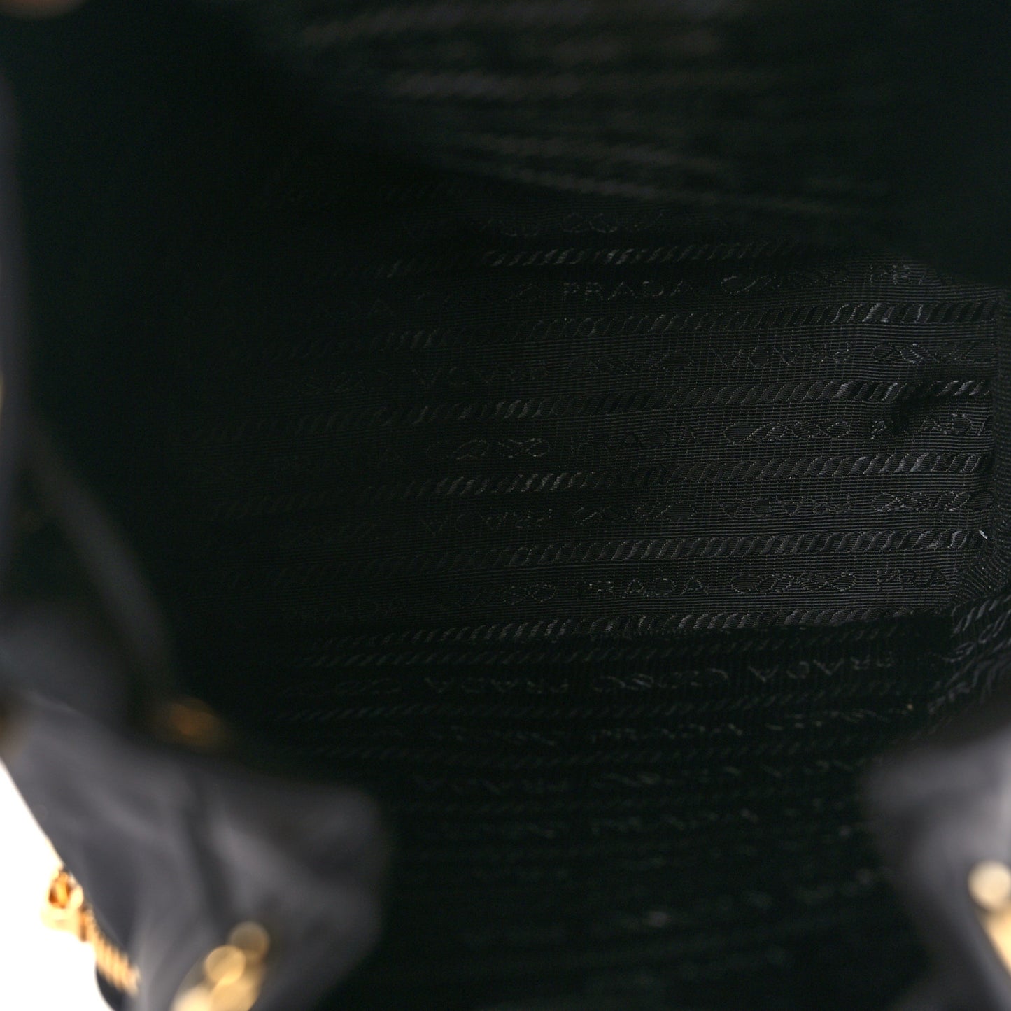 Saffiano Tessuto Nylon Mini Bucket Crossbody Bag Black