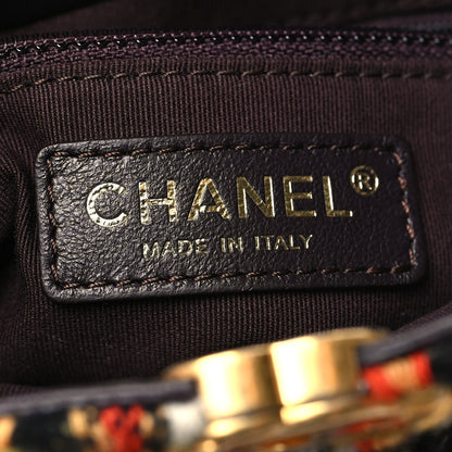 Chanel Tweed Quilted Small CC Chain Bucket Backpack Orange Multicolor 7 of 12
