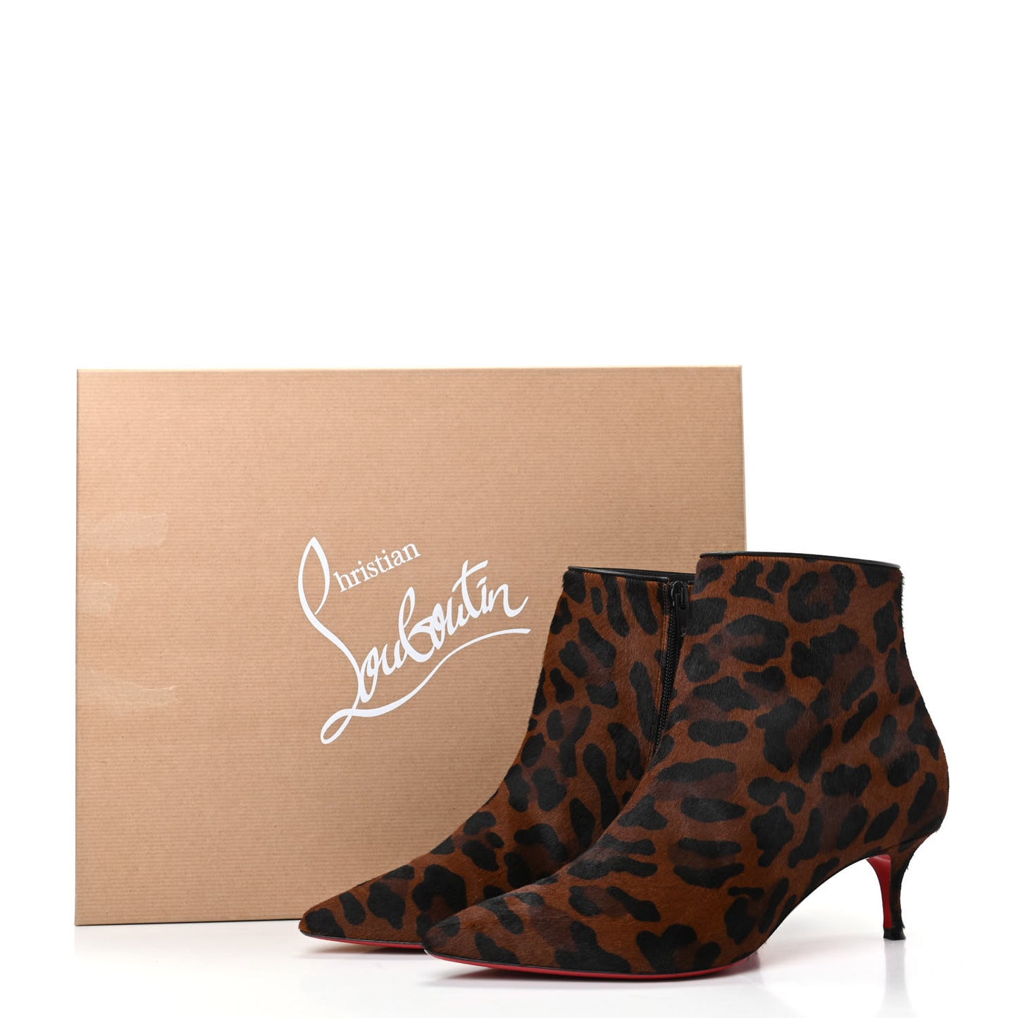 Pony Hair Leopard Print So Kate Booty 55 Ankle Boots 38 Black