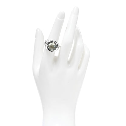 David Yurman Sterling Silver Prasiolite 11mm Infinity Ring 56 7.75 2 of 4