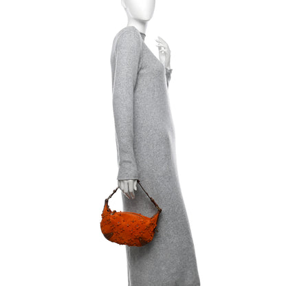 Louis Vuitton Suede Mahina Fleurs Onatah PM Orange 2 of 9