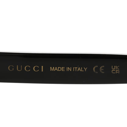 Gucci Acetate Round Frame Sunglasses GG1241S Black White 6 of 8