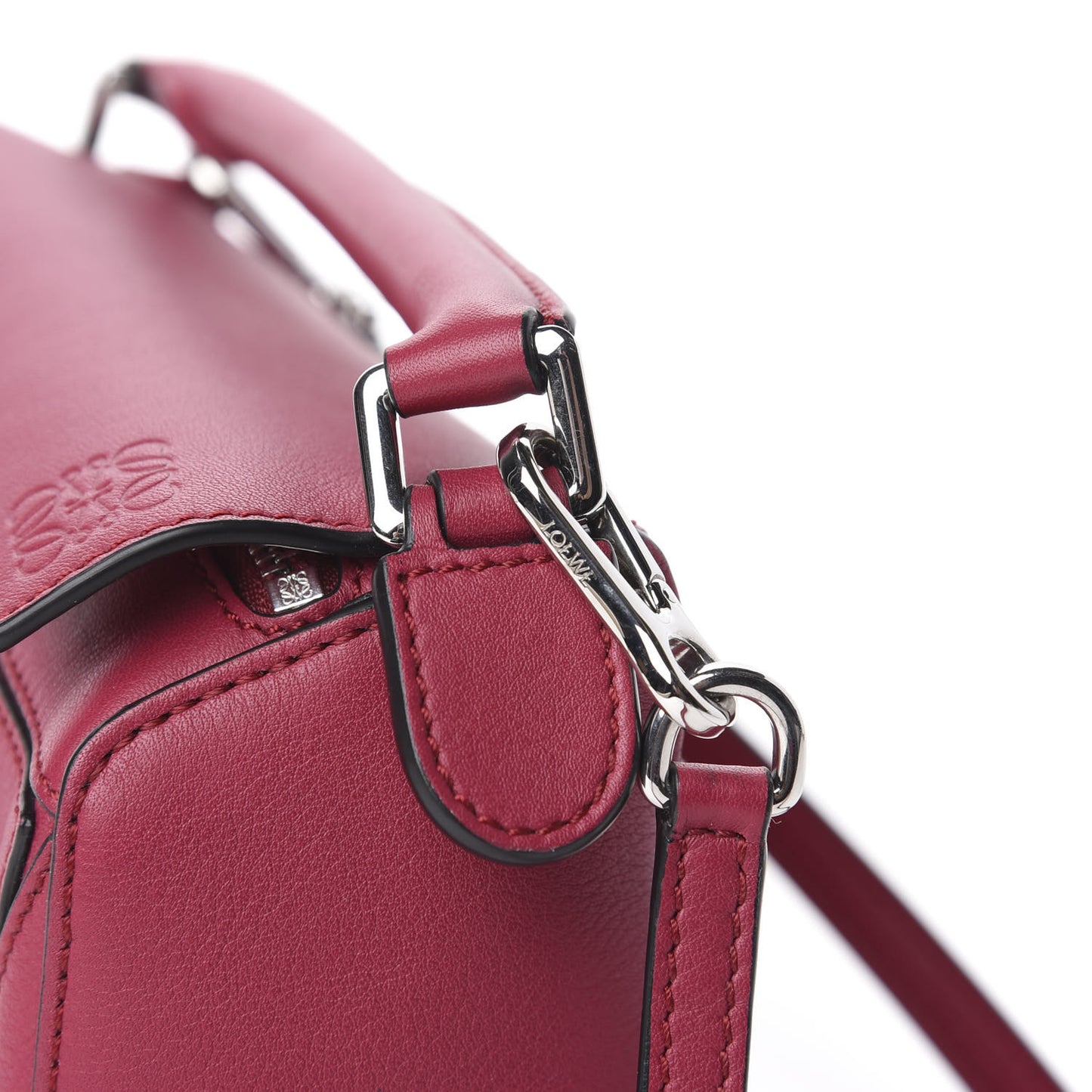 Calfskin Mini Puzzle Bag Raspberry