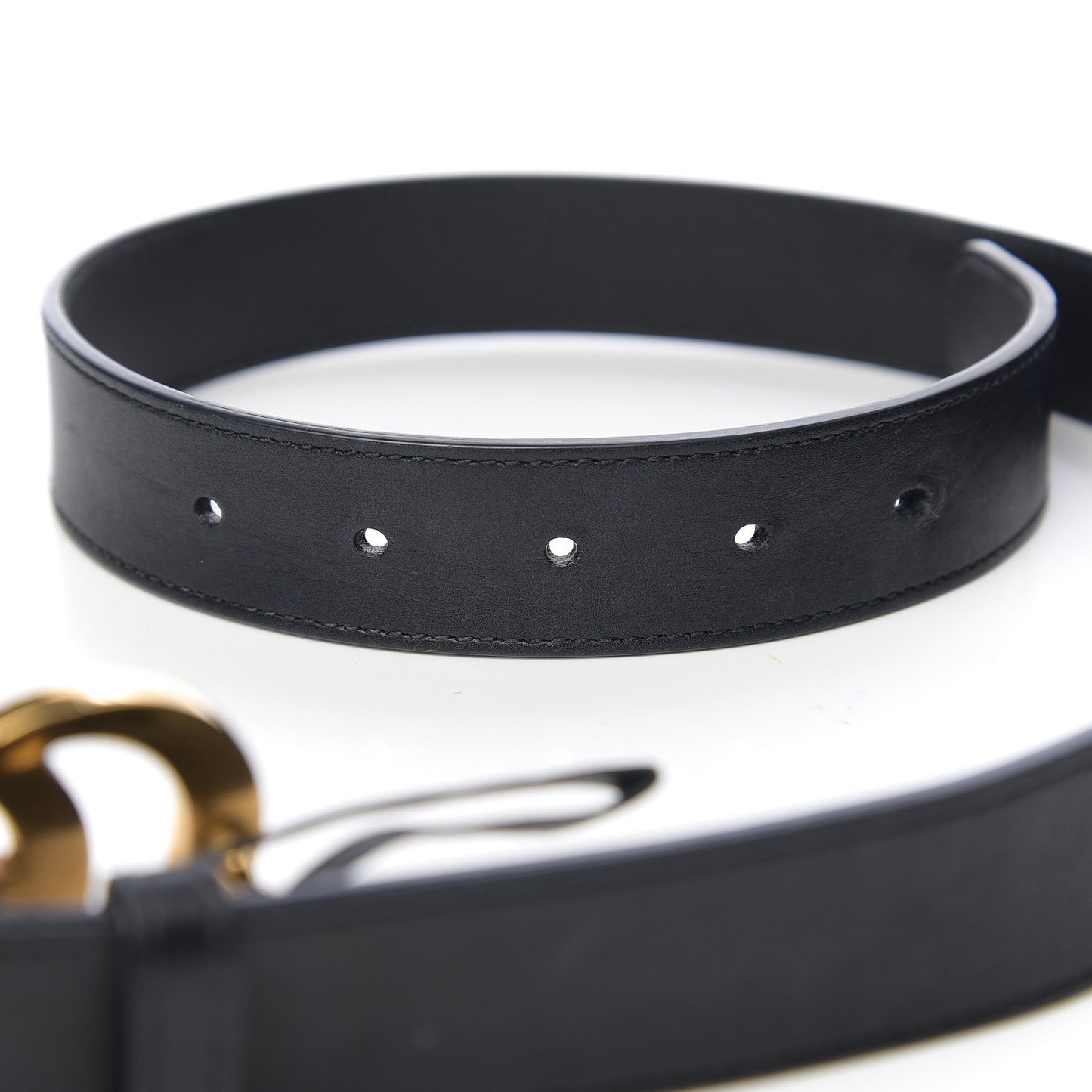 Moon Calfskin Double G 30mm Belt 70 28 Black