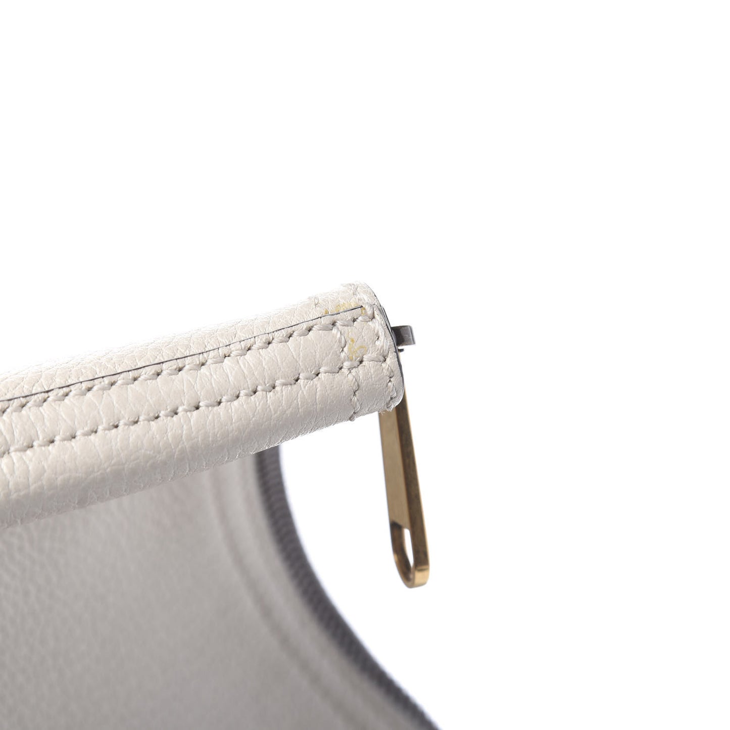 Pebbled Calfskin Medium Logo Portfolio Clutch White