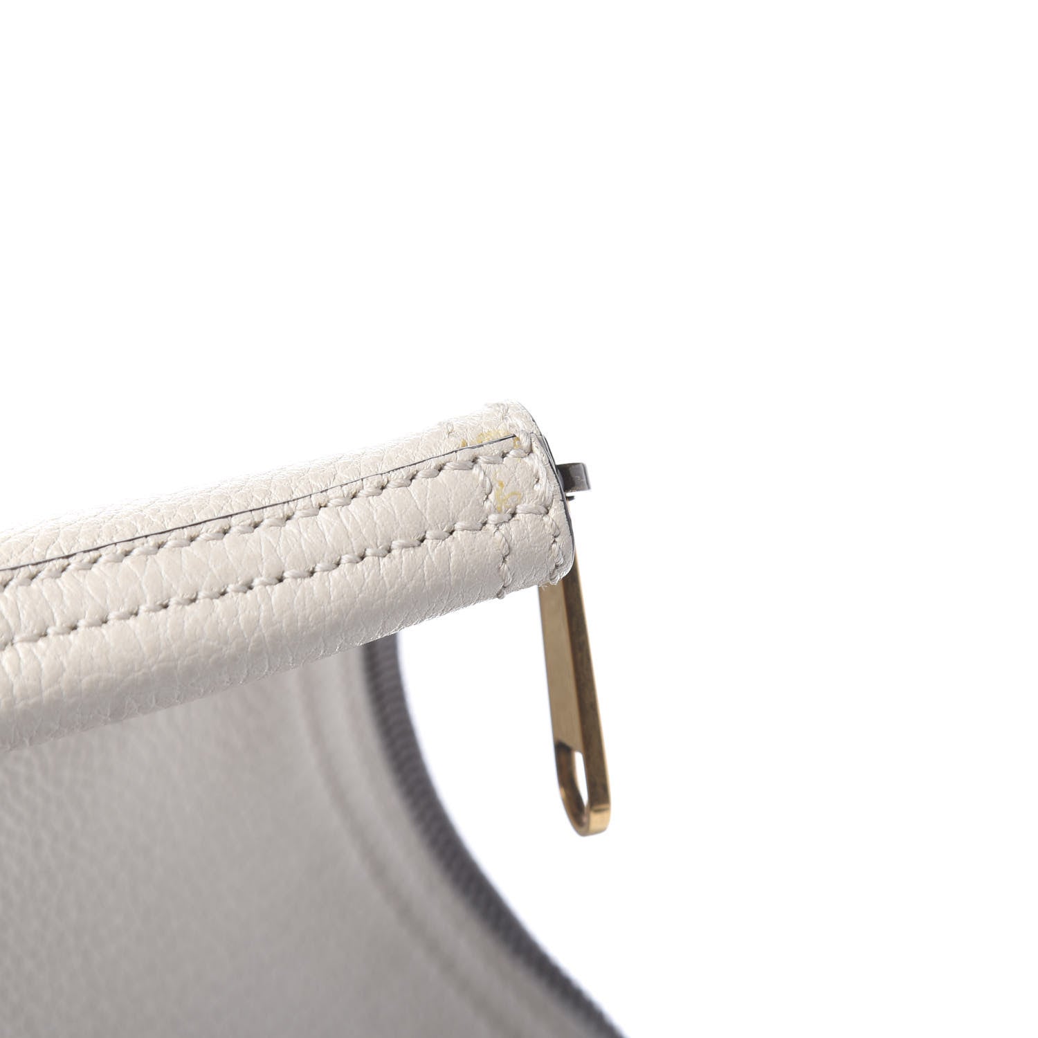 Gucci Pebbled Calfskin Medium Logo Portfolio Clutch White 8 of 8