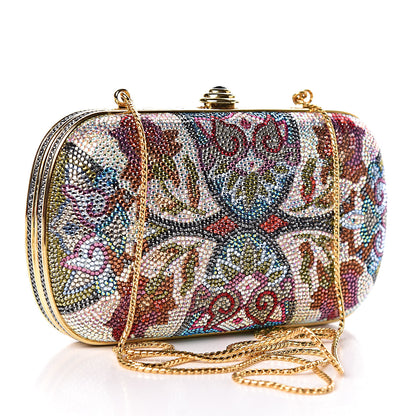 Judith Leiber Swarovski Crystal Flower Minaudiere Clutch Gold 4 of 10