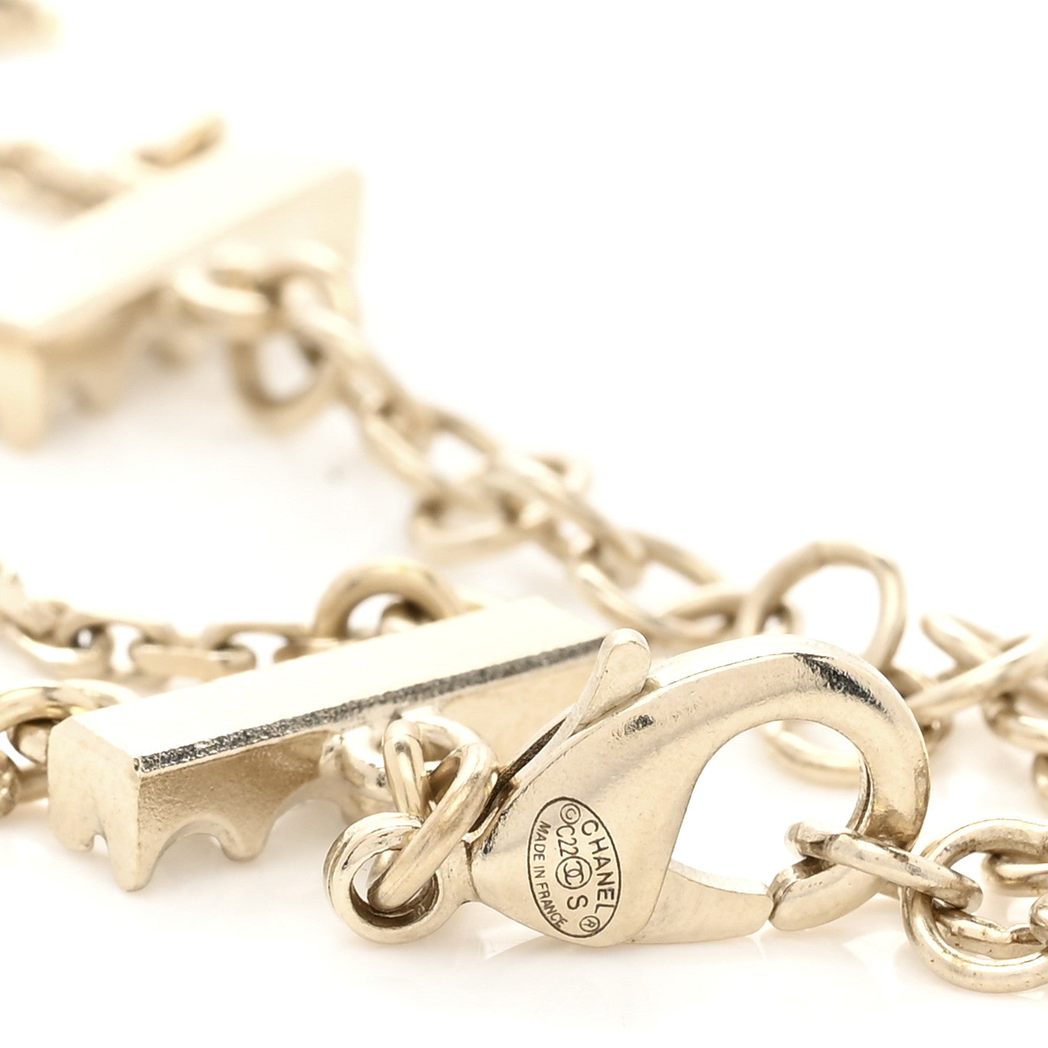 Chanel Pearl Crystal CC Star Choker Necklace Gold 6 of 6