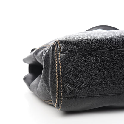 Chanel Caviar CC Stitched Flap Shoulder Bag Black 7 of 9