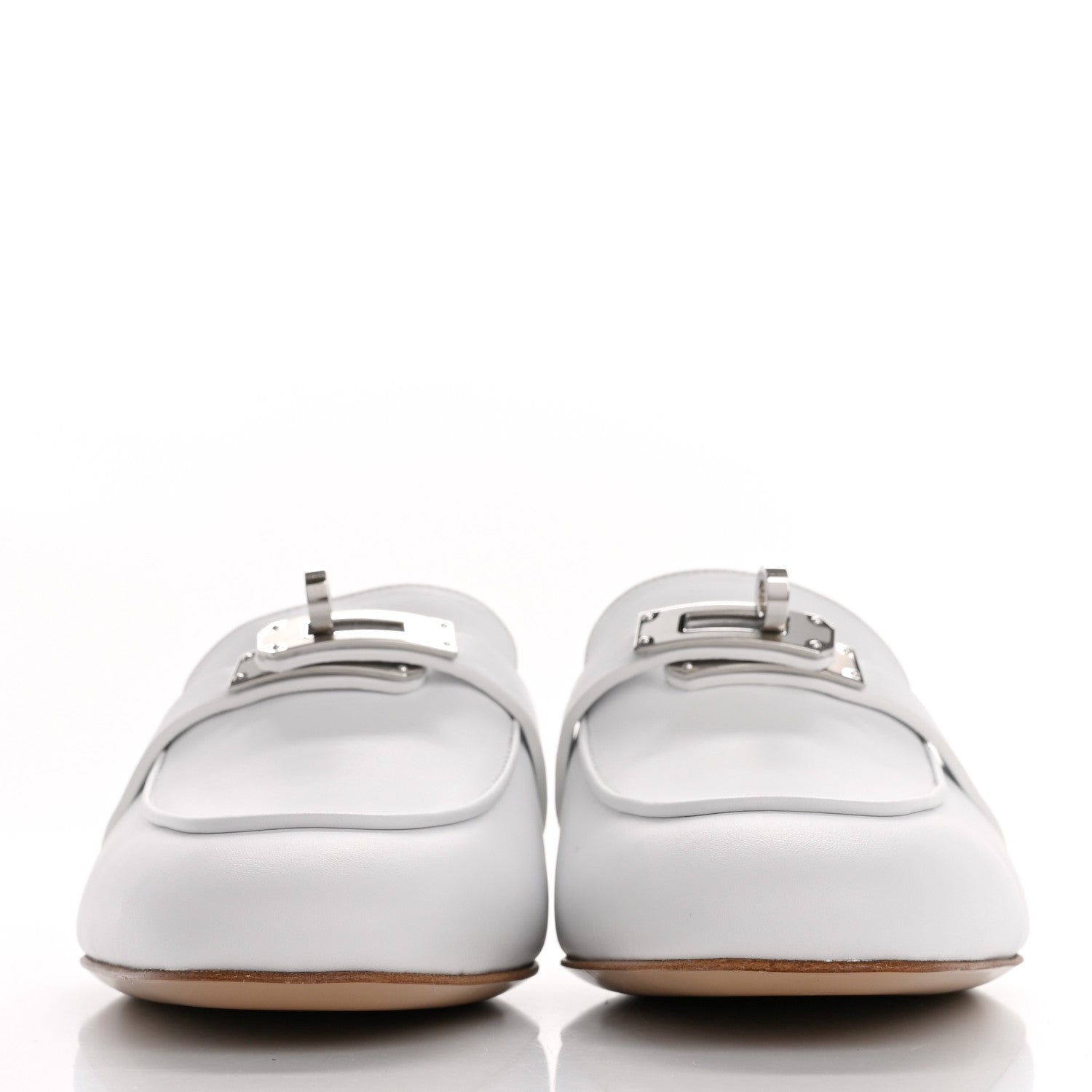Hermes Calfskin Oz Mules 35.5 White 3 of 10