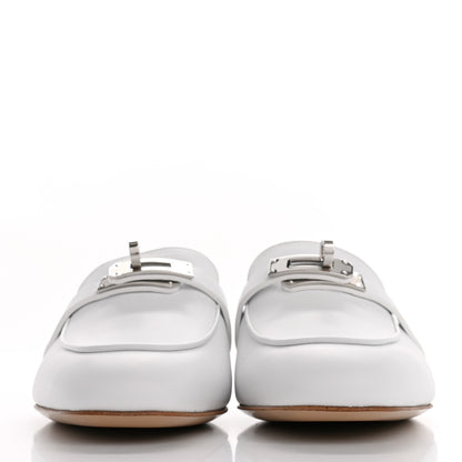Hermes Calfskin Oz Mules 35.5 White 3 of 10