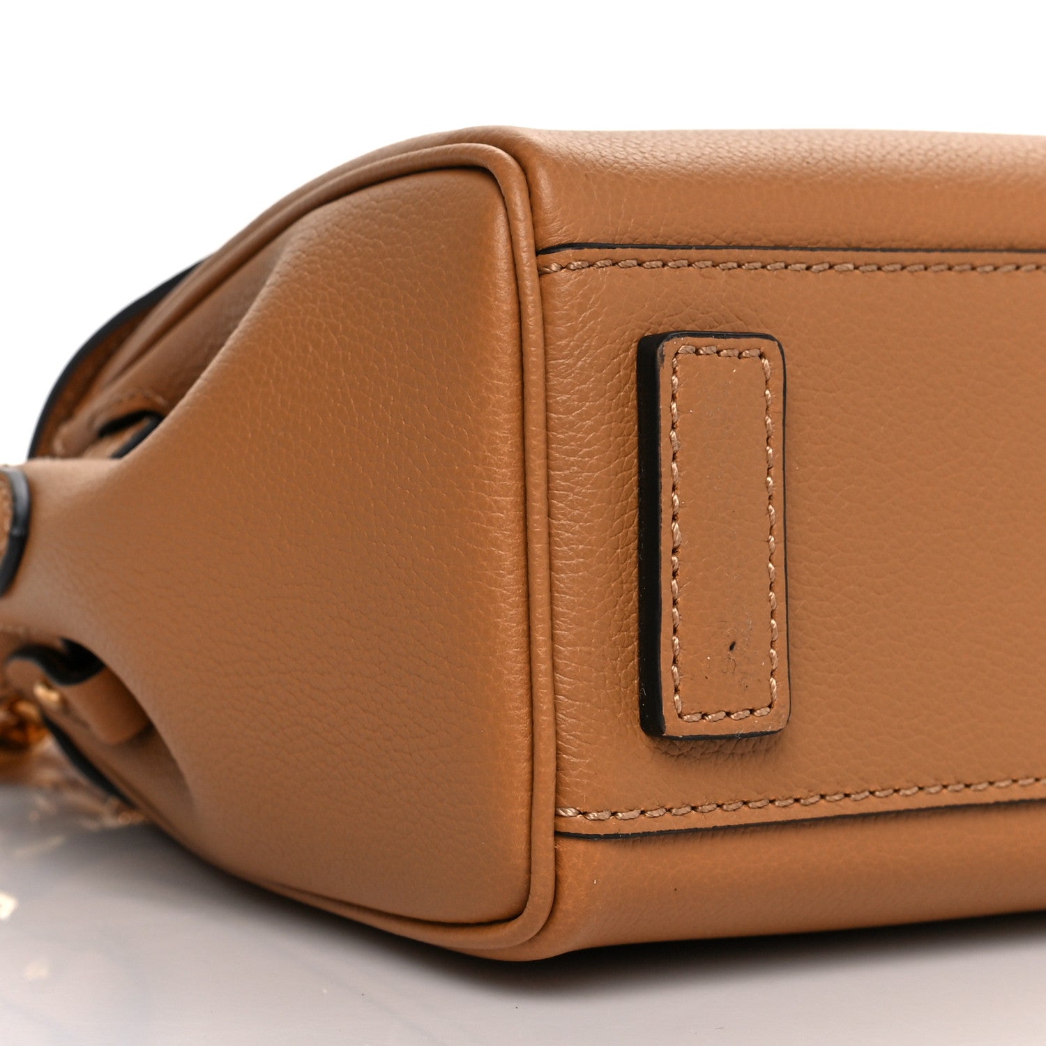 Versace Grained Calfskin Small La Medusa Top Handle Bag Brown 7 of 9