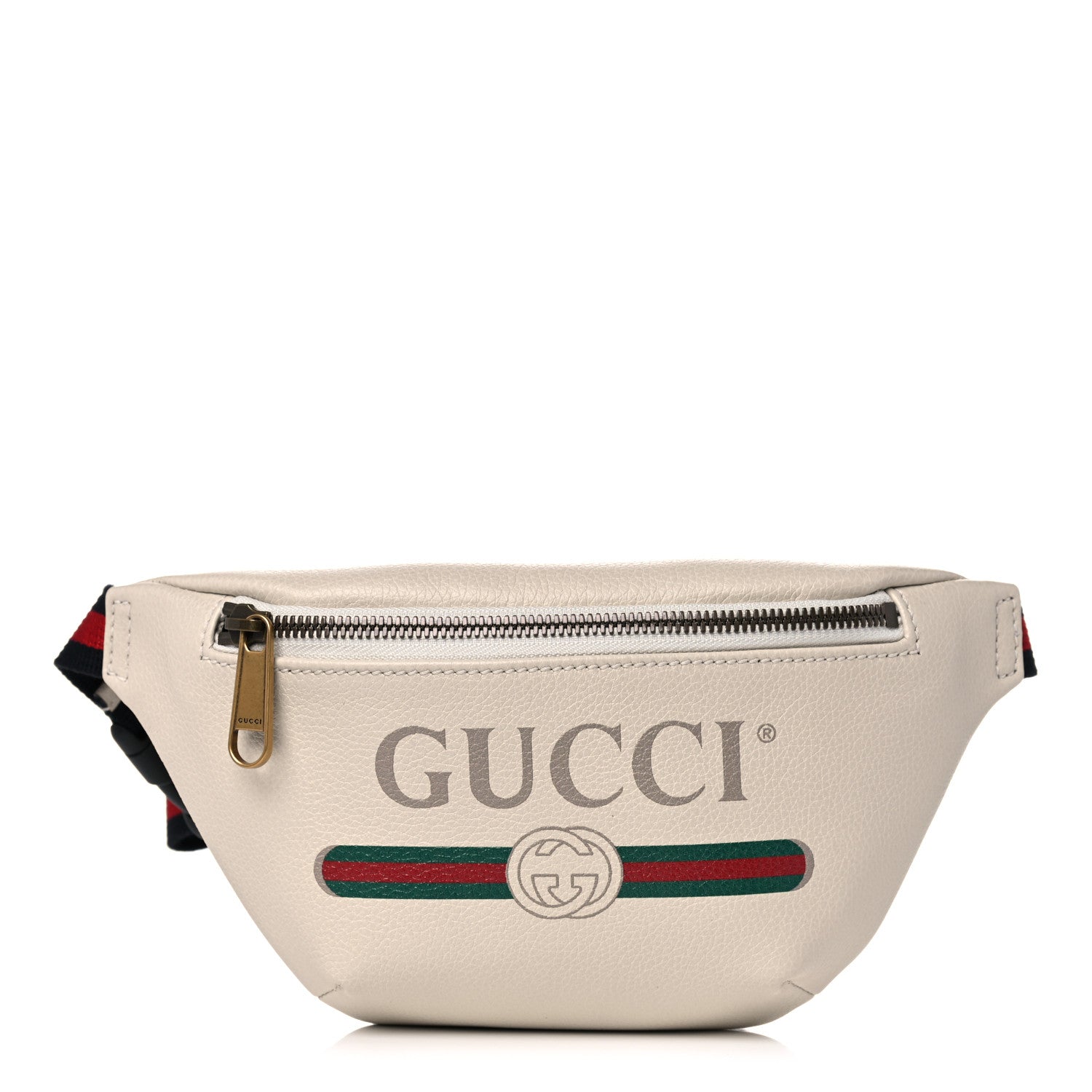 Gucci Grained Calfskin Small Logo Belt Bag White 1 of 10