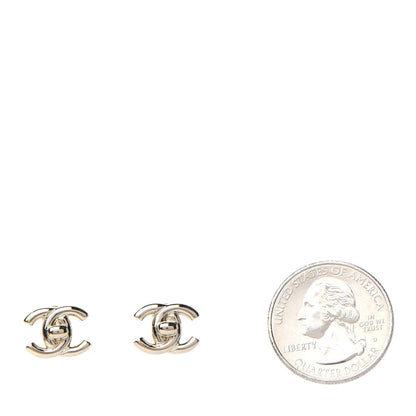 Chanel Metal CC Turnlock Earrings Gold 2 of 4