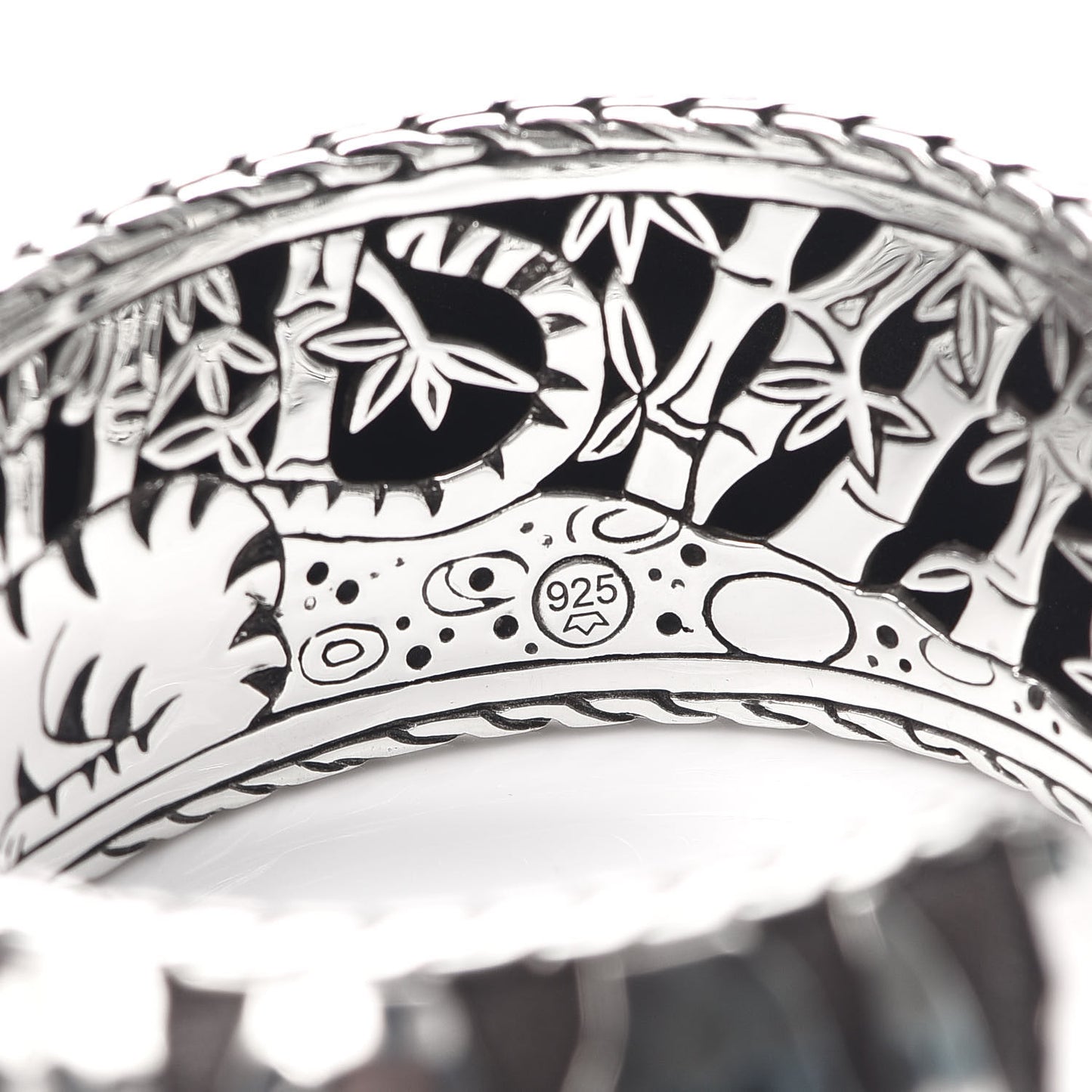 Sterling Silver Palu Macan Tiger Stripe Cuff Bracelet