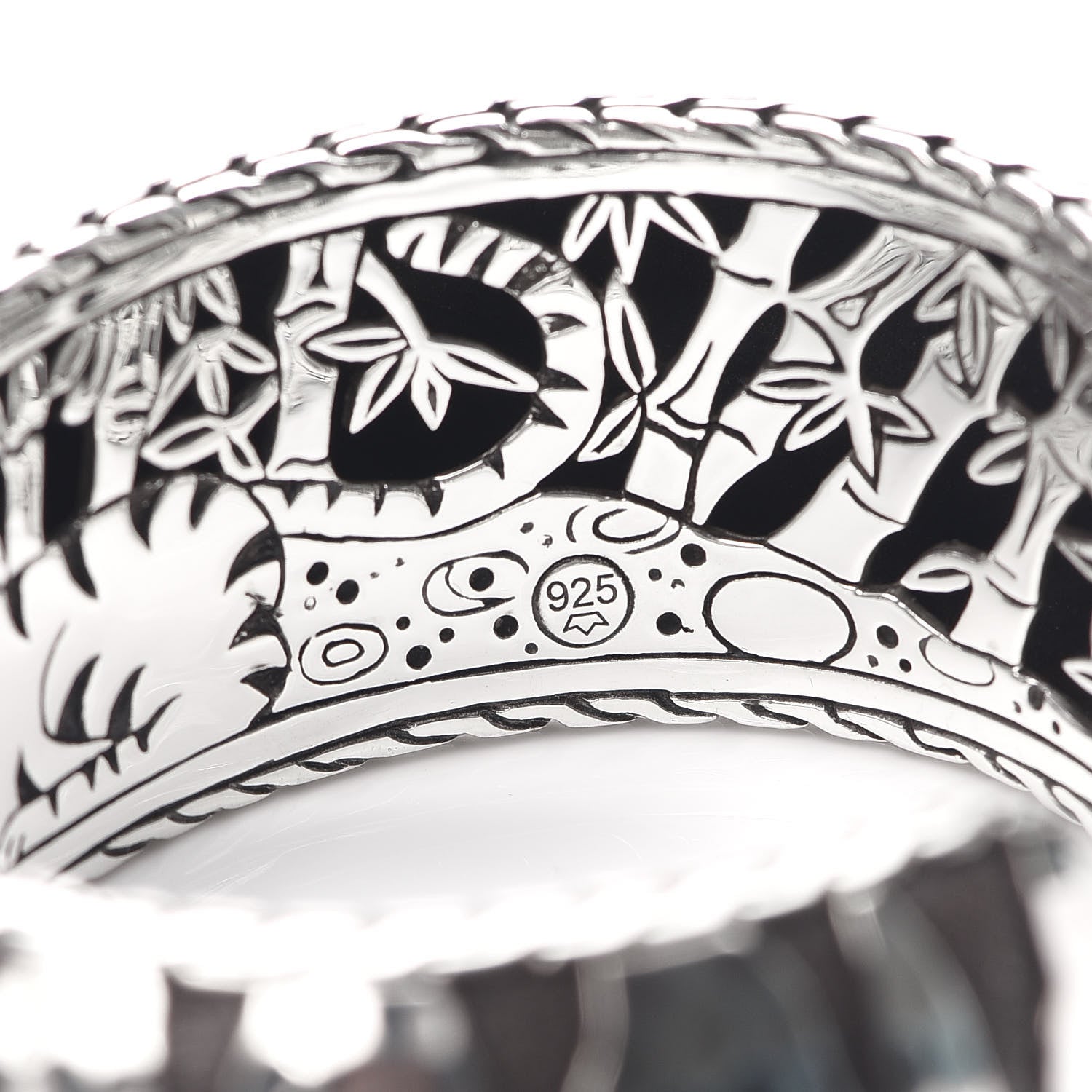 John Hardy Sterling Silver Palu Macan Tiger Stripe Cuff Bracelet 4 of 5