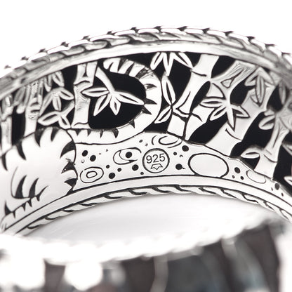 John Hardy Sterling Silver Palu Macan Tiger Stripe Cuff Bracelet 4 of 5