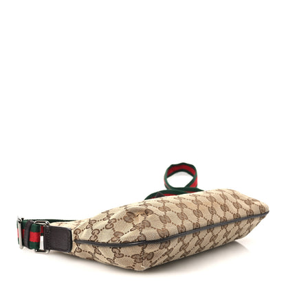Gucci Monogram Web Small Flat Messenger Crossbody Dark Brown 4 of 10