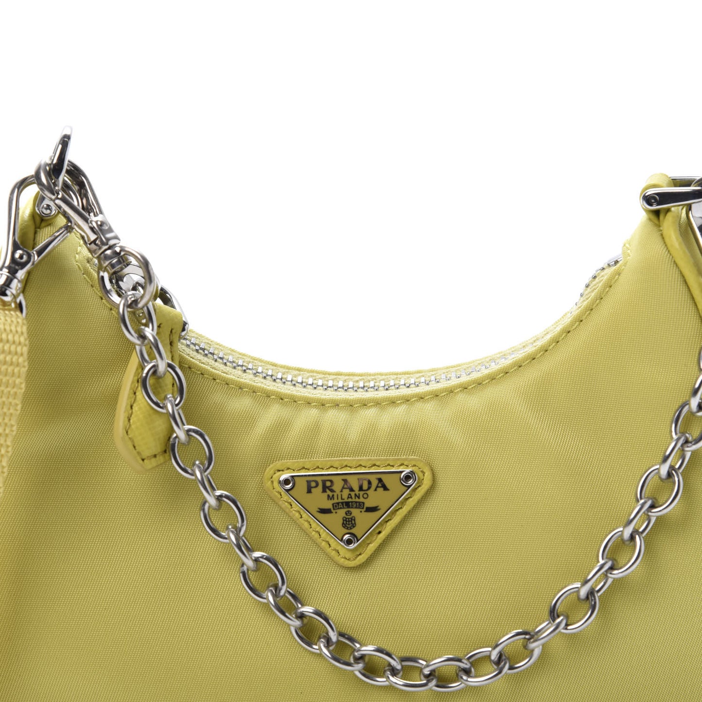 Tessuto Nylon Saffiano Mini Re-Edition 2000 Shoulder Bag Ananas