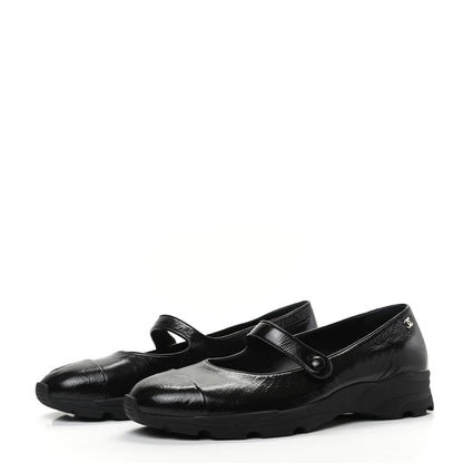Chanel Calfskin Mary Jane Strap Pumps 40.5 Black 3 of 7