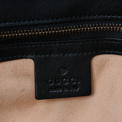 Gucci Calfskin Matelasse Medium GG Marmont Shoulder Bag Black 6 of 7