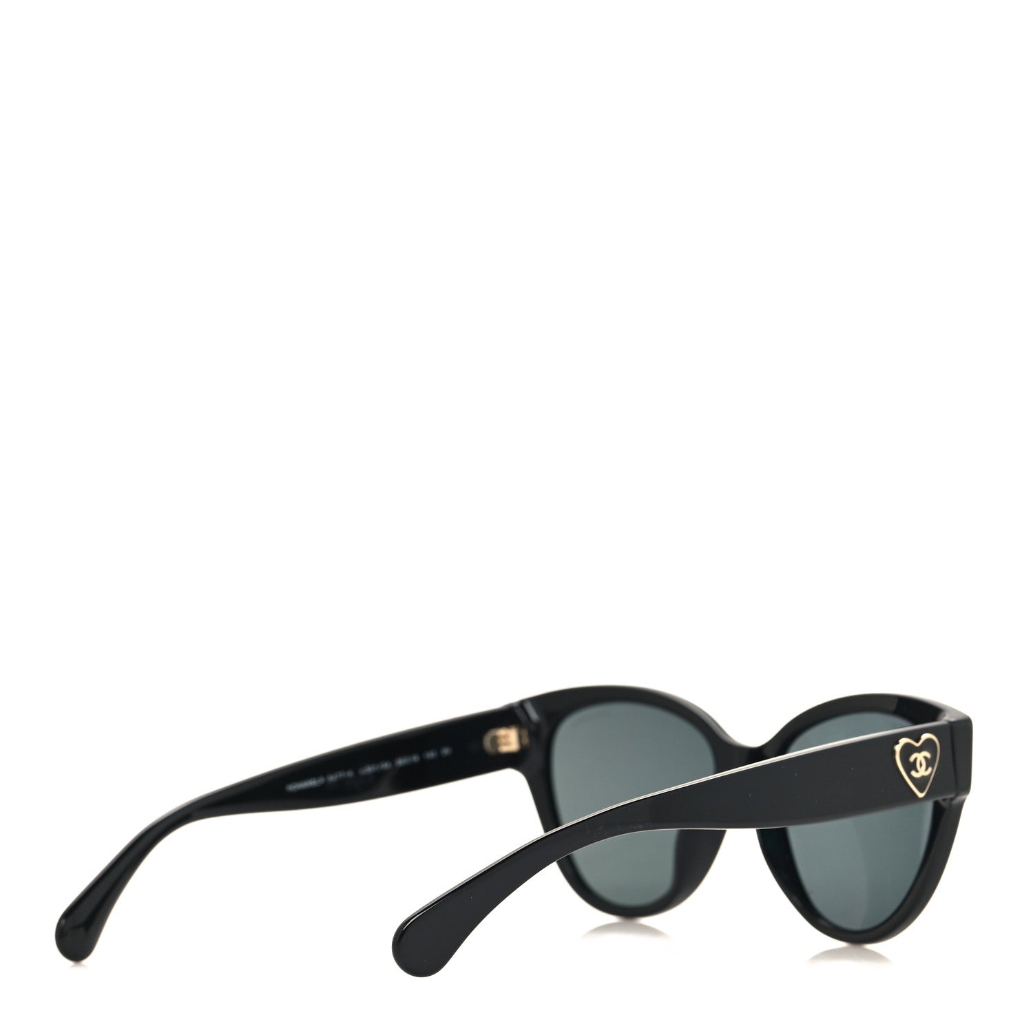 Chanel Acetate Enamel Heart Butterfly Sunglasses 5477-A Black