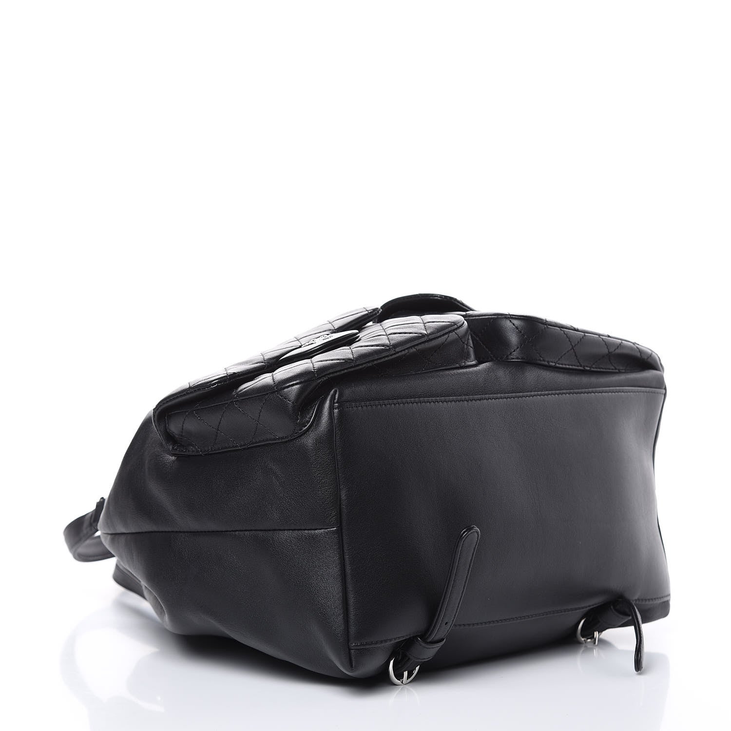 Chanel Lambskin Quilted Backpack Pocket Black 4 of 11