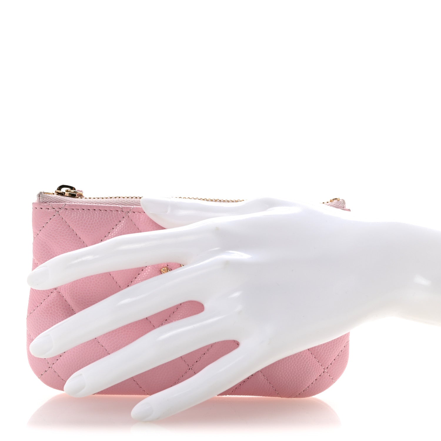 Chanel Caviar Quilted Small Cosmetic Case Pink 2 of 10