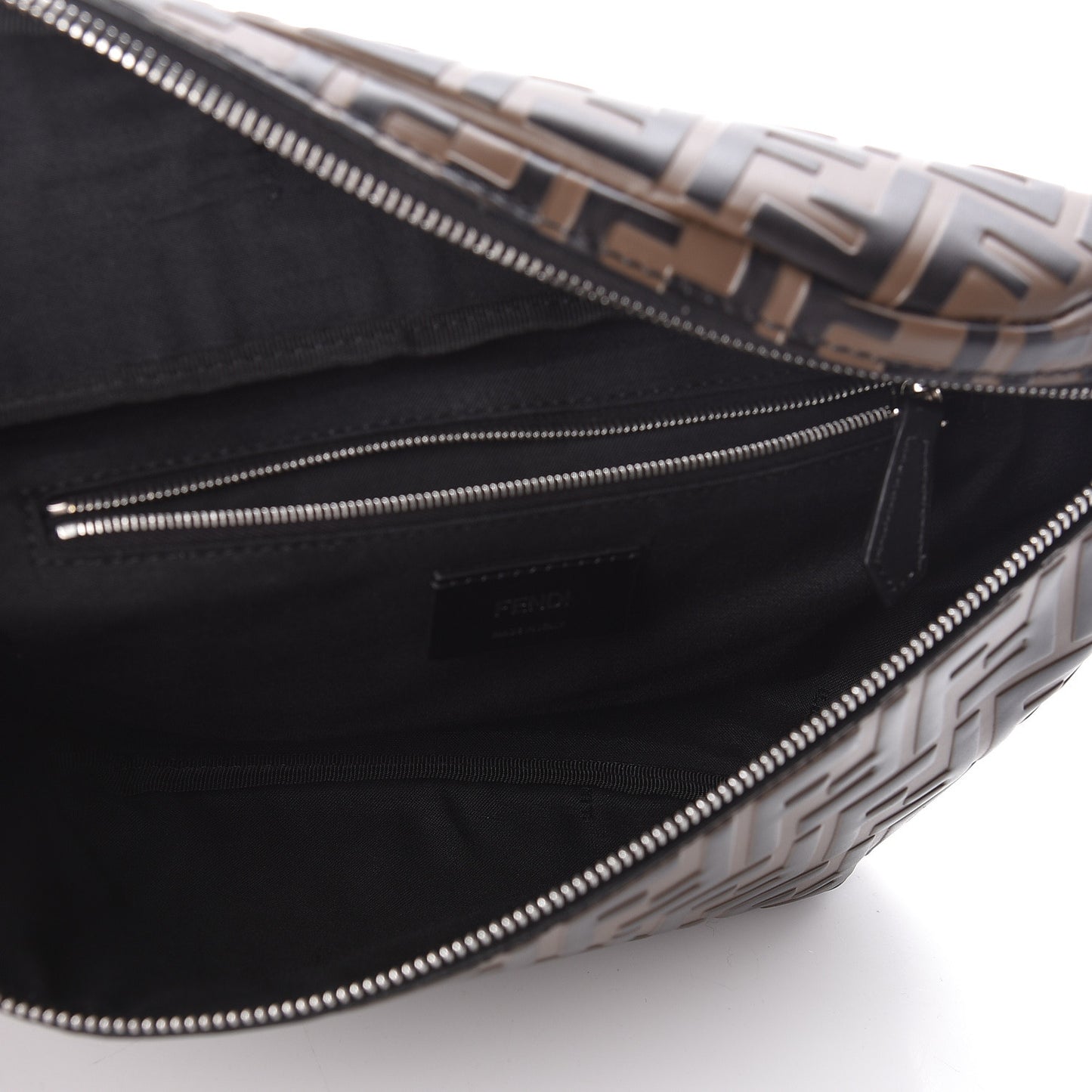 Vitello Century Bi-Color FF 1974 Embossed Belt Bag Maya Black