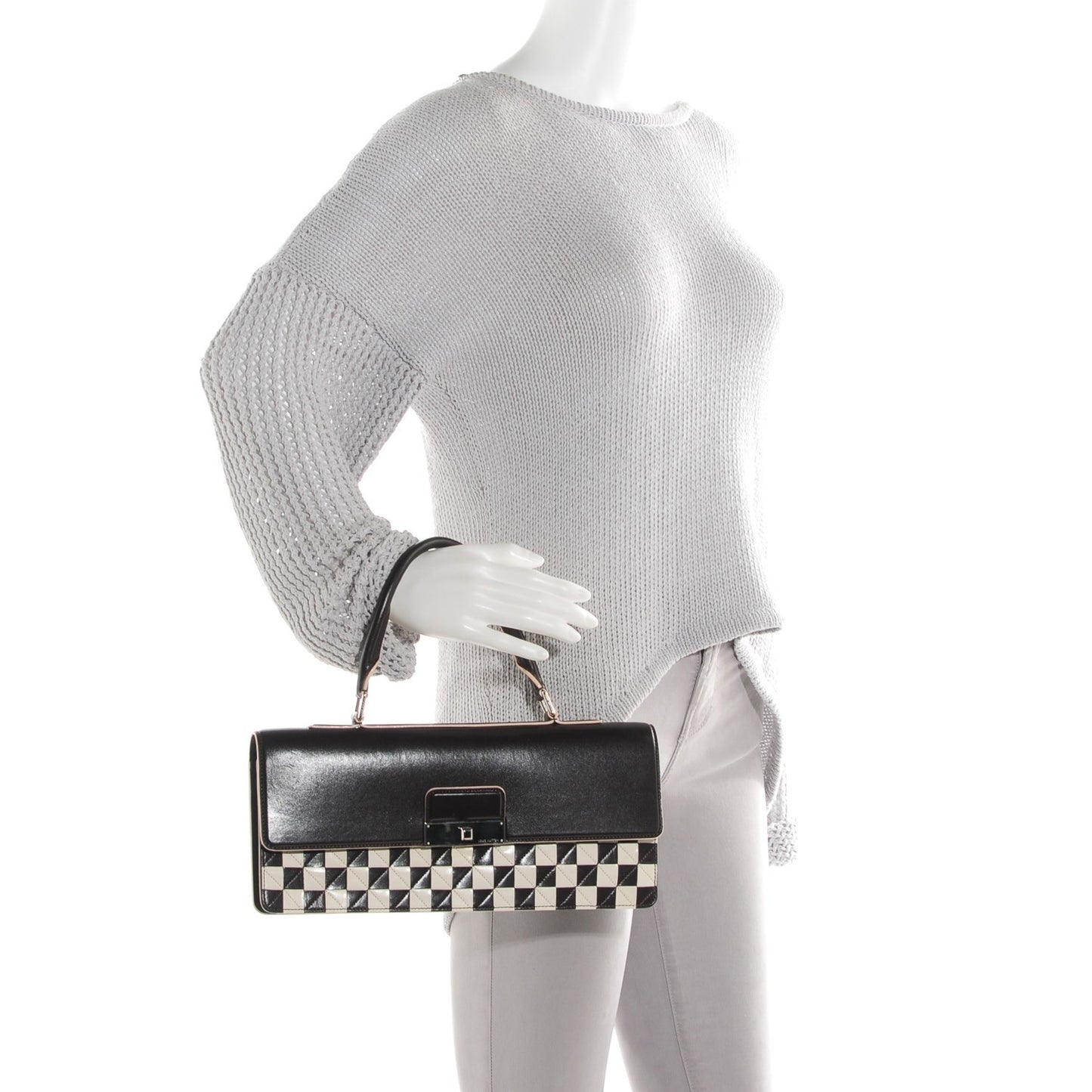 Damier Mosaic Enveloppe East West Brown