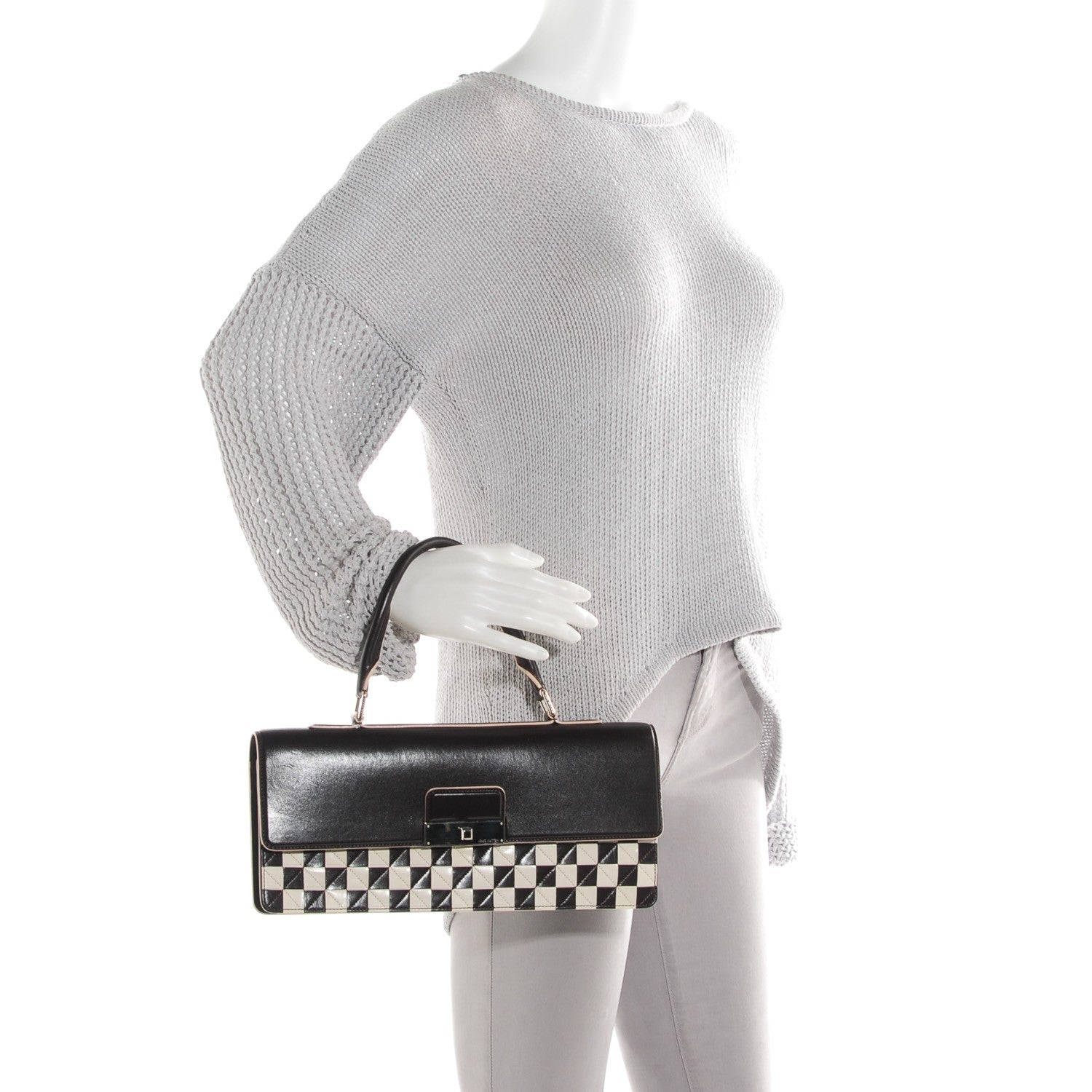 Louis Vuitton Damier Mosaic Enveloppe East West Brown 2 of 17