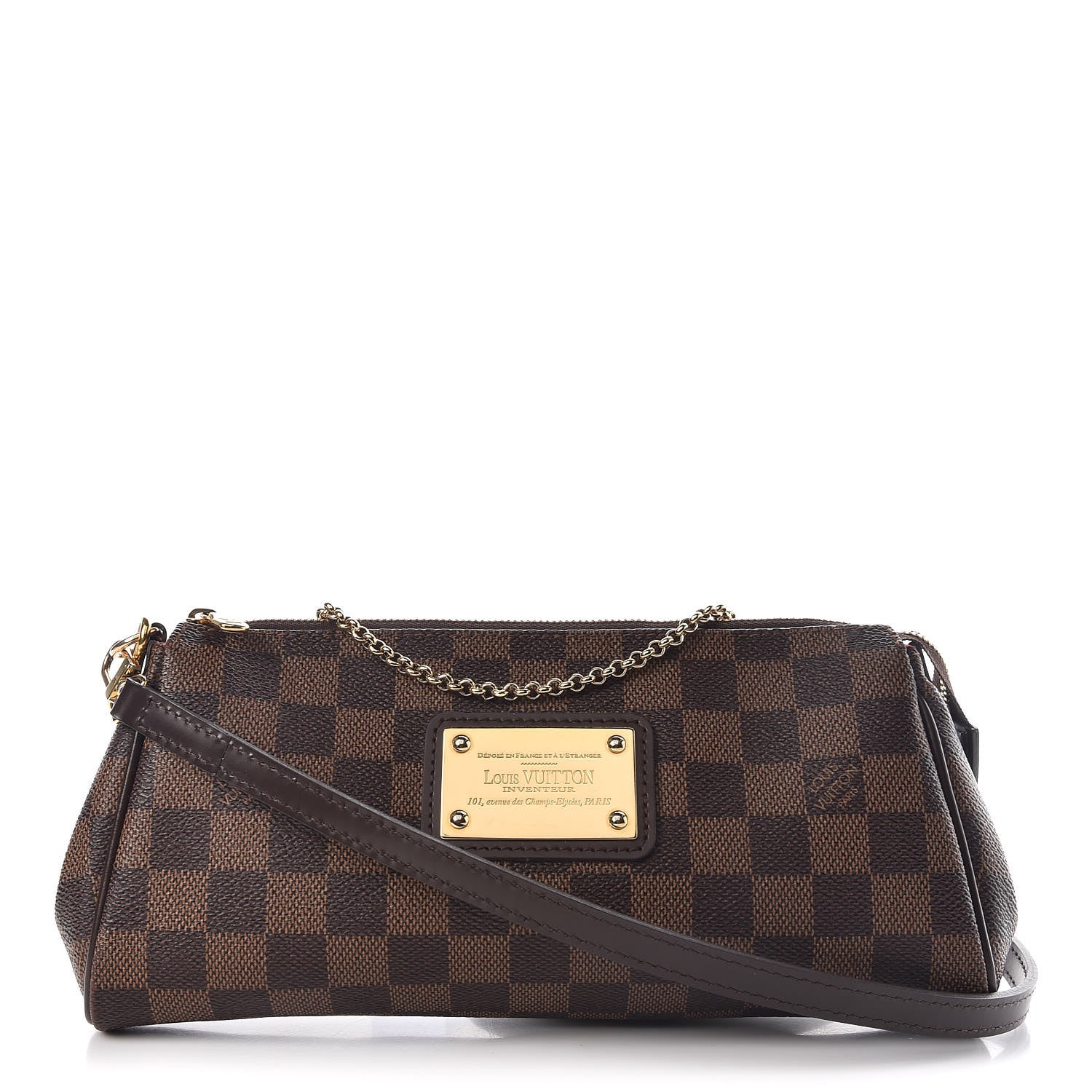 Louis Vuitton Damier Ebene Eva Clutch 1 of 12